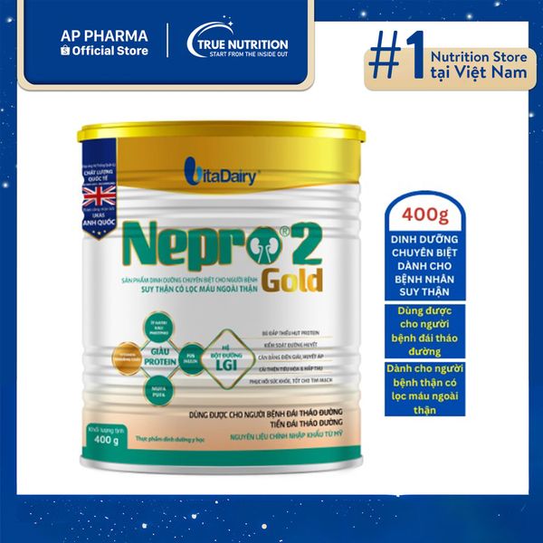 Sữa Bột Nepro 2 Gold VitaDairy: Thiết Kế Dinh Dưỡng Đặc Biệt Cho Người Bệnh Thận Đang Lọc Máu Ngoài Thận
