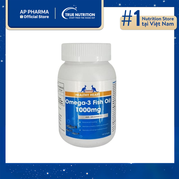 AuGoldHealth – Viên Uống Dầu Cá – Omega 3 Fish Oil 1000mg – 100Viên