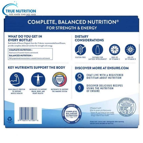 1 Thùng Sữa Nước Ensure Giá Bao Nhiêu?