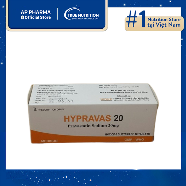Thuốc Hypevas 20mg là thuốc gì? Giá bao nhiêu,công dụng