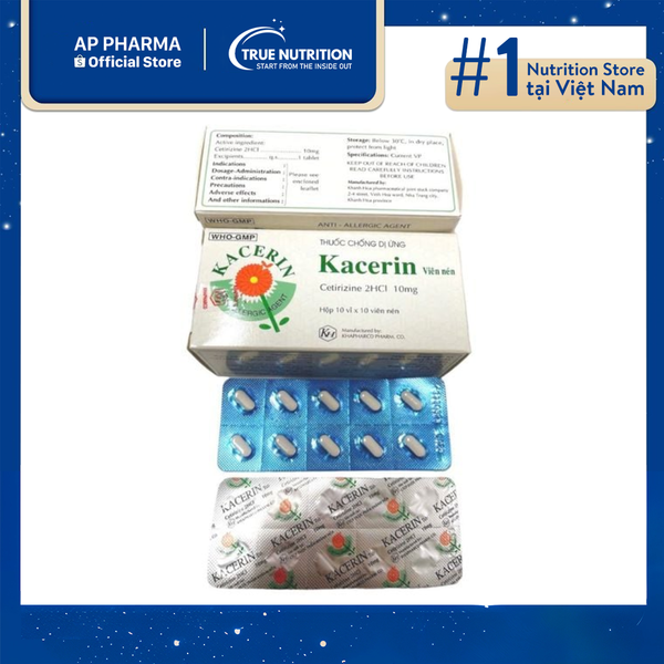 Thuốc Kacerin 10mg là thuốc gì? Thành phần, có tác dụng gì?