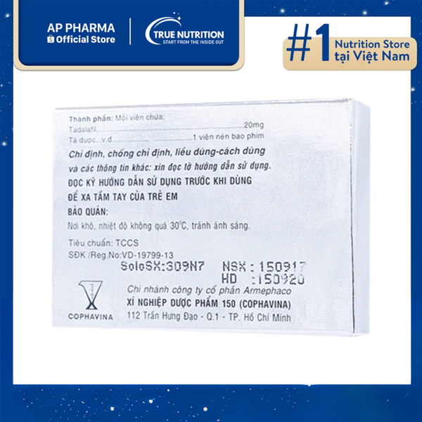 Thuốc Tadalafil 20mg Cophavina