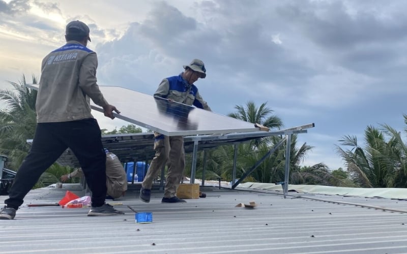 Mức tiêu thụ giảm đáng kể khi lắp đặt điện mặt trời 10kW