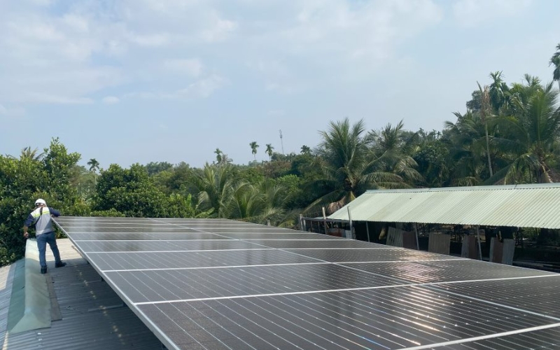 Hoàn thành lắp điện mặt trời 10kW ở khu vực Củ Chi