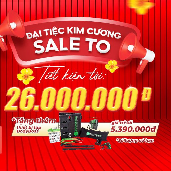 ĐẠI TIỆC KIM CƯƠNG - COMBO THIẾT BỊ TẬP TIẾT KIỆM HƠN 26 TRIỆU ĐỒNG!!
