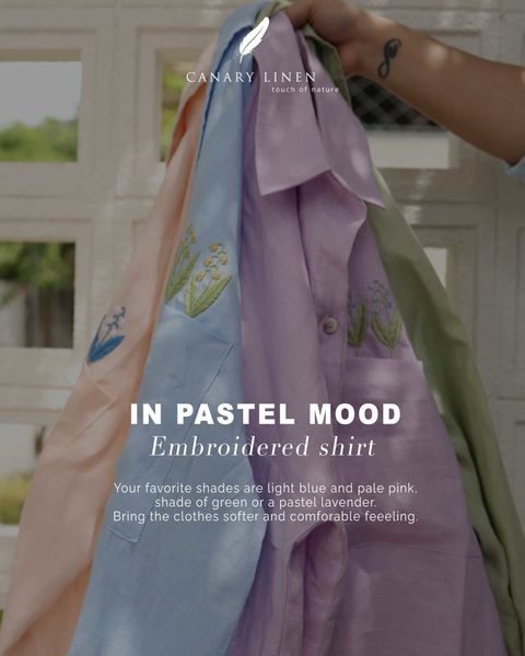 HAND-EMBROIDERED LINEN SHIRT - EXQUISITE IN EVERY DETAIL