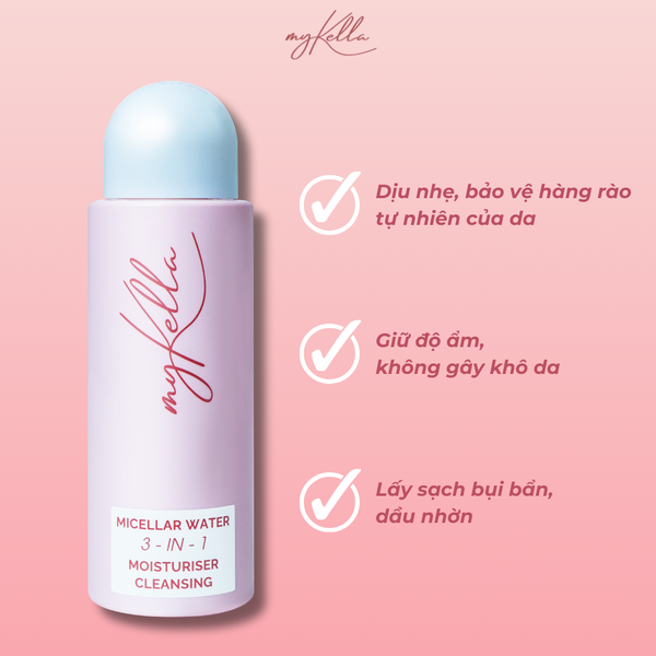 Nước tẩy trang myKella với các thành phần lành tính