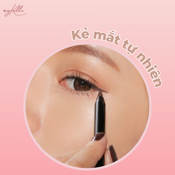 Kẻ mắt kiểu tự nhiên đơn giản nhưng vẫn cuốn hút.