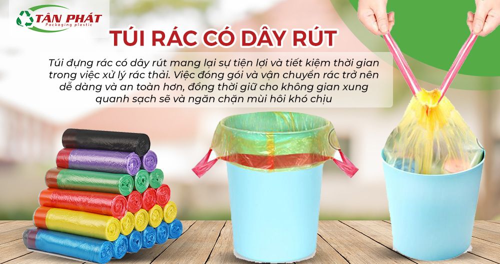 Túi Rác Cuộn Có Dây Rút: Giải Pháp Tiện Lợi Và Thân Thiện Môi Trường Cho Mọi Nhà