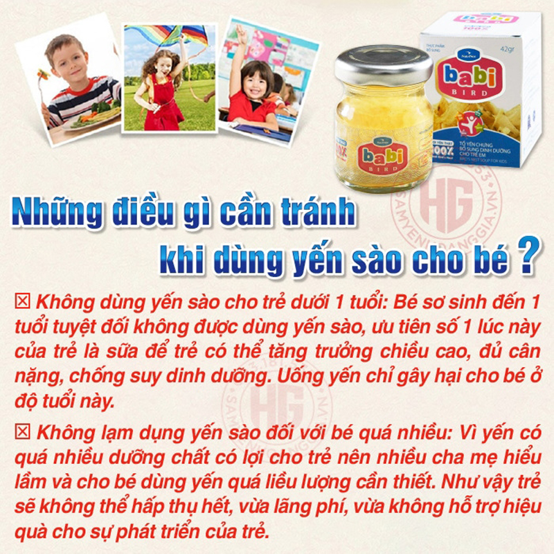 Yến sào cho trẻ em