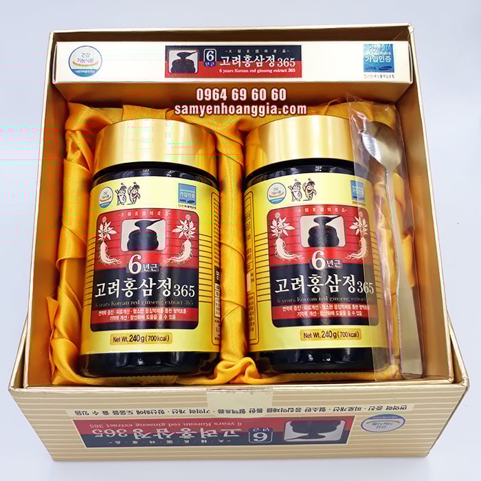 cao hồng sâm hàn quốc 365 hộp 2 lọ 240g 8809131336574