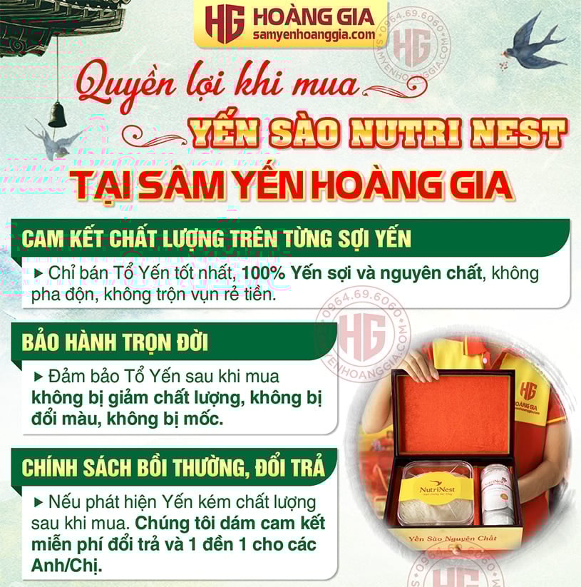 Tổ yến sào làm sạch lông Nutrinest thượng hạng hộp 50g