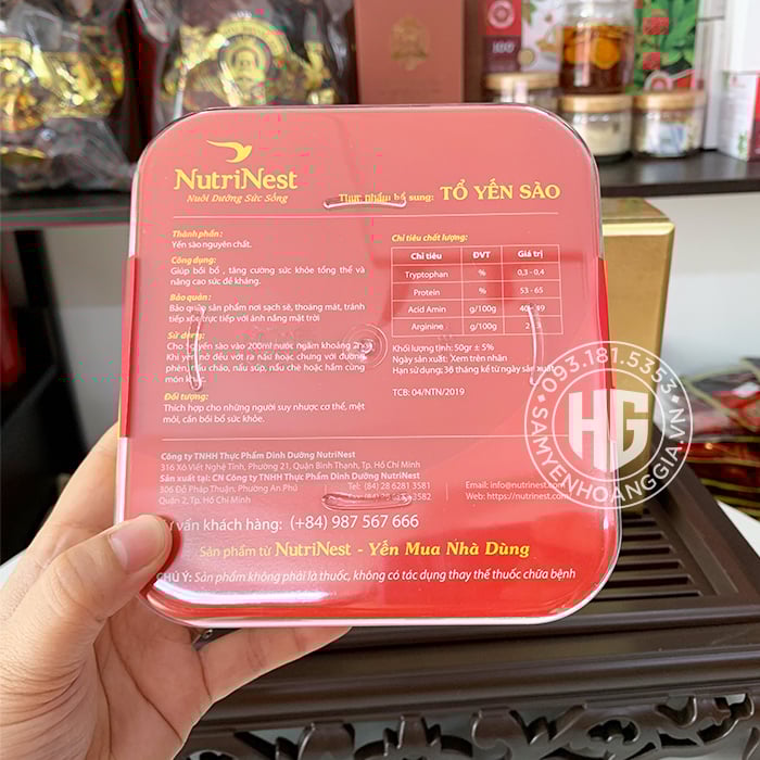 Tổ yến sào làm sạch lông Nutrinest thượng hạng hộp 50g