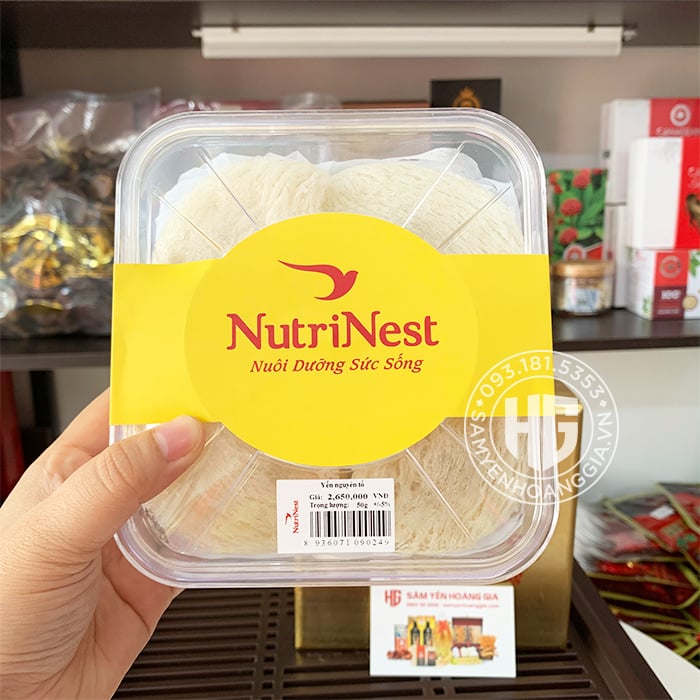 Tổ yến sào làm sạch lông Nutrinest thượng hạng hộp 50g