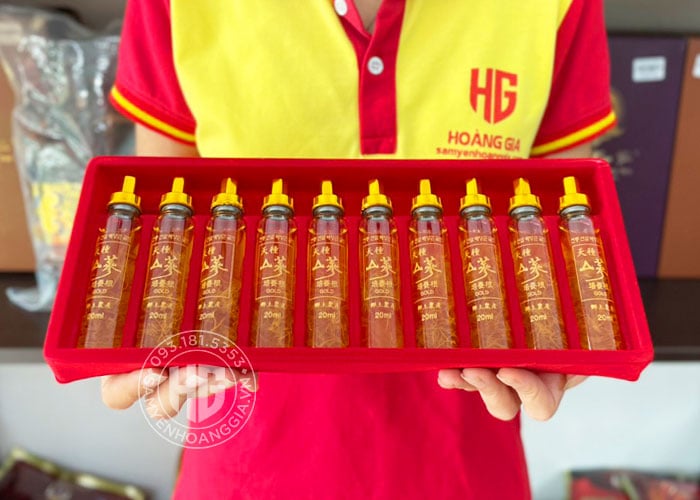 Nước Hồng Sâm Núi Cheon Jong Tissue Hàn Quốc Hộp 30 Ống x 20ml sâm yến hoàng gia