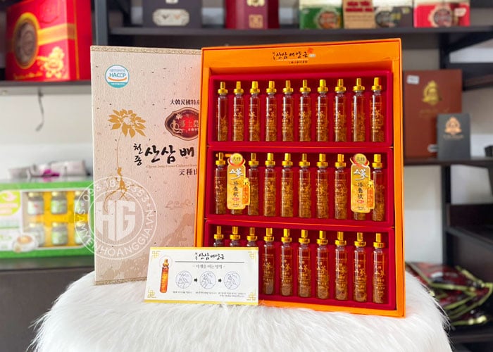 Nước Hồng Sâm Núi Cheon Jong Tissue Hàn Quốc Hộp 30 Ống x 20ml sâm yến hoàng gia