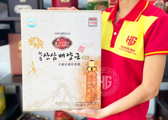 Nước Hồng Sâm Núi Cheon Jong Tissue Hàn Quốc Hộp 30 Ống x 20ml sâm yến hoàng gia