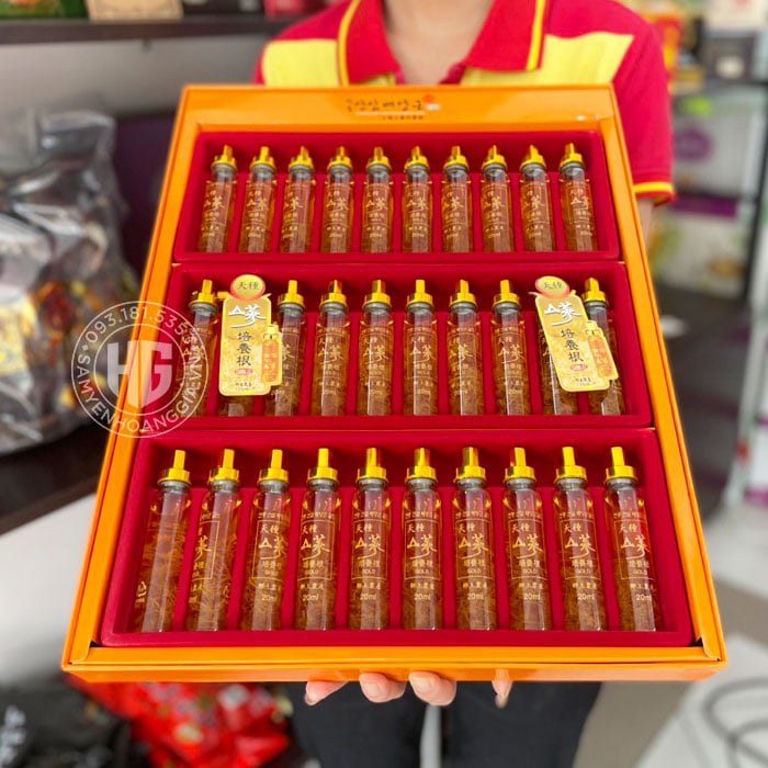Nước Hồng Sâm Núi Cheon Jong Tissue Hàn Quốc Hộp 30 Ống x 20ml sâm yến hoàng gia