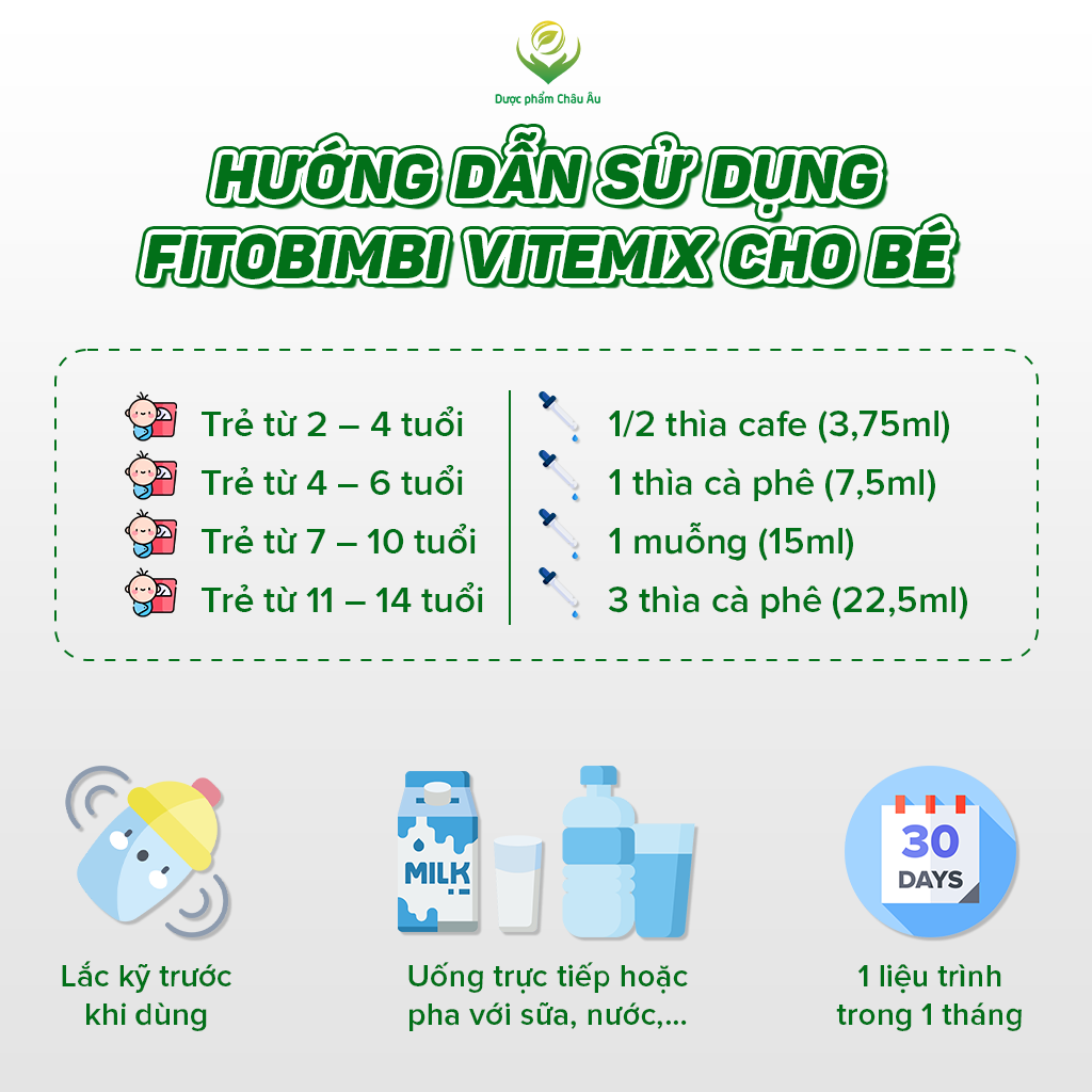 Fitobimbi Vitemix -  Hướng dẫn sử dụng