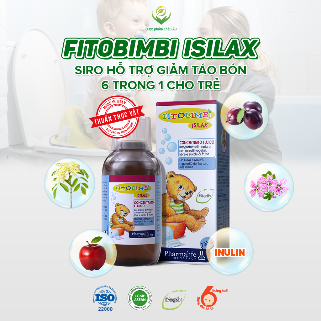 Fitobimbi Isilax - Siro táo bón cho bé từ thảo dược