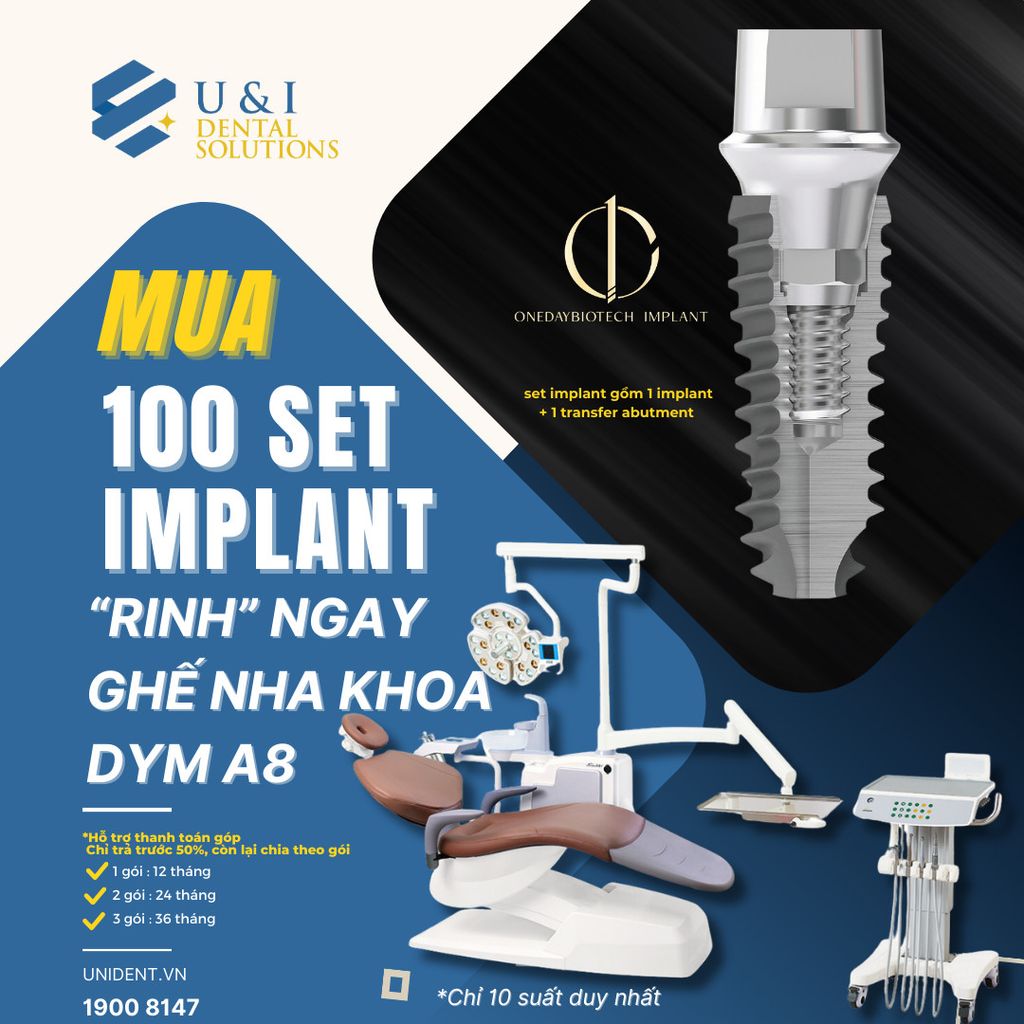 Mua 100 Set Implant Nhận Ngay Ghế Nha Khoa DYM A8