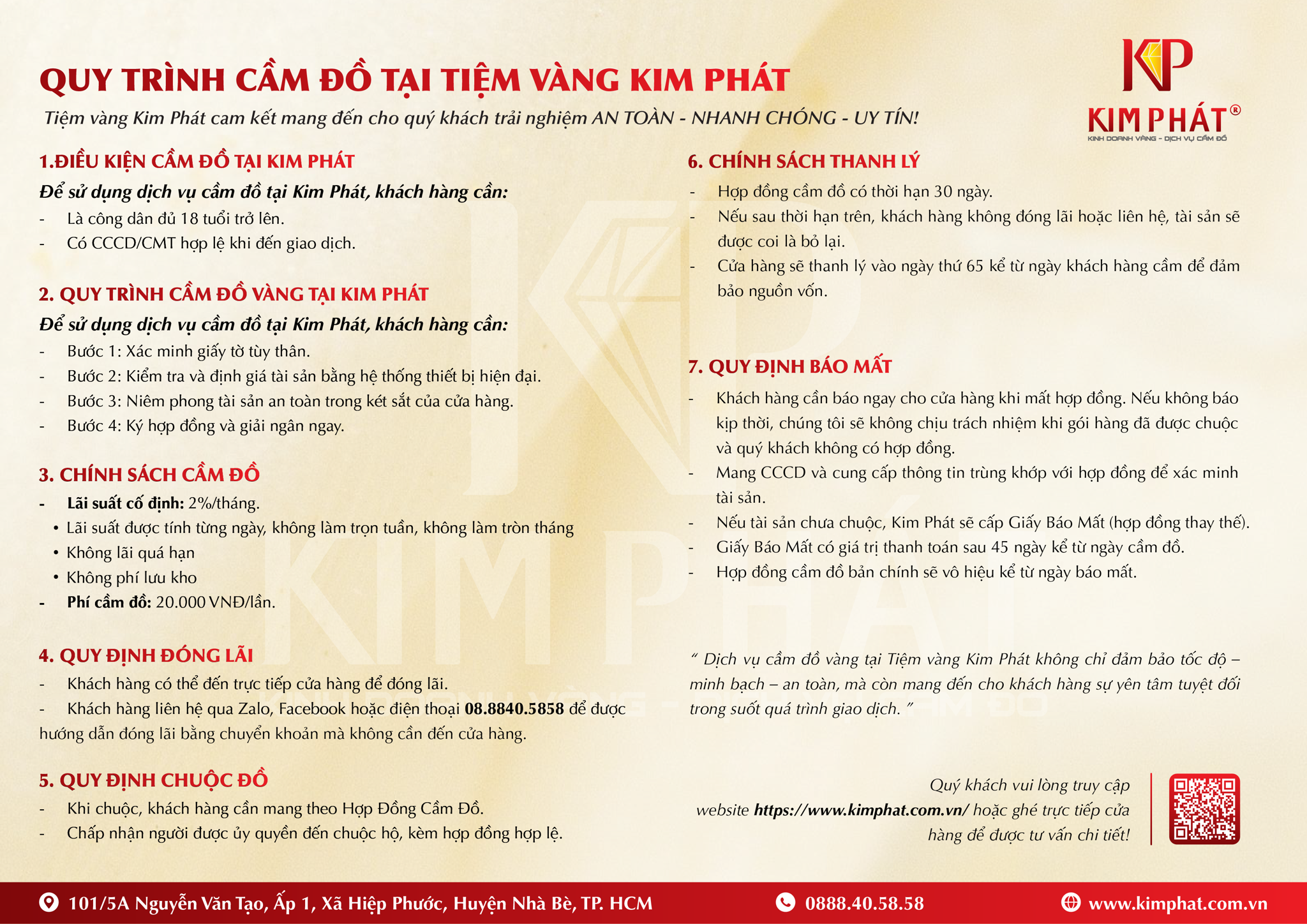 Quy Trình Cầm Đồ Tại Tiệm Vàng Kim Phát