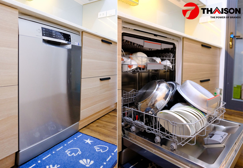 Cách nhận biết máy rửa bát Bosch có tự hé cửa
