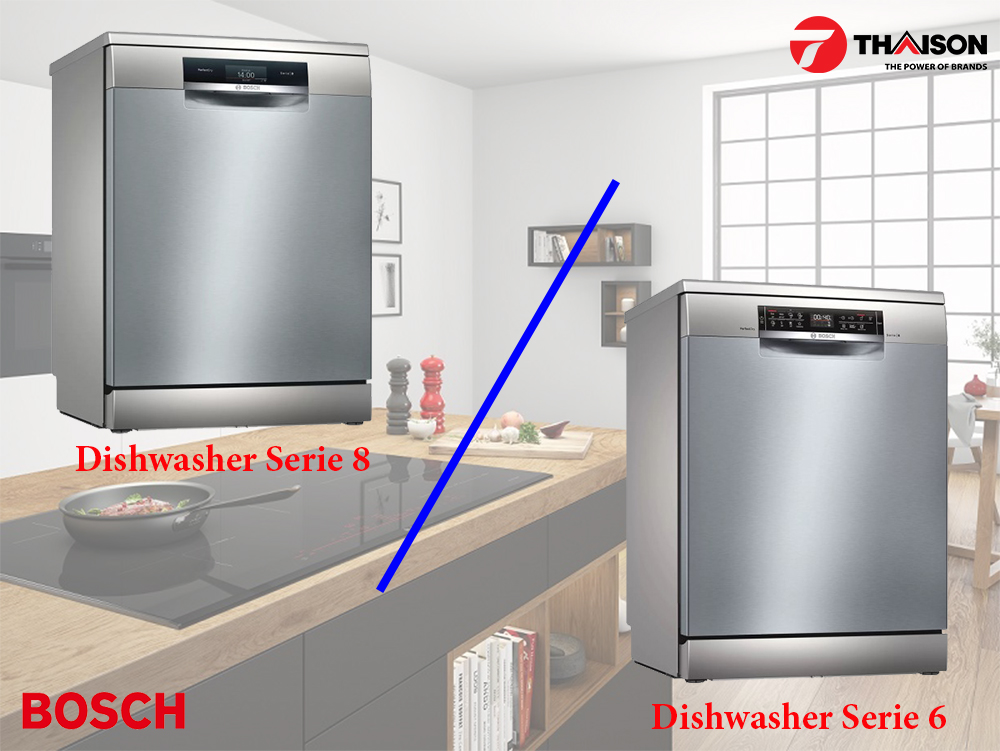 So sánh Máy rửa bát Bosch Serie 6 và Serie 8