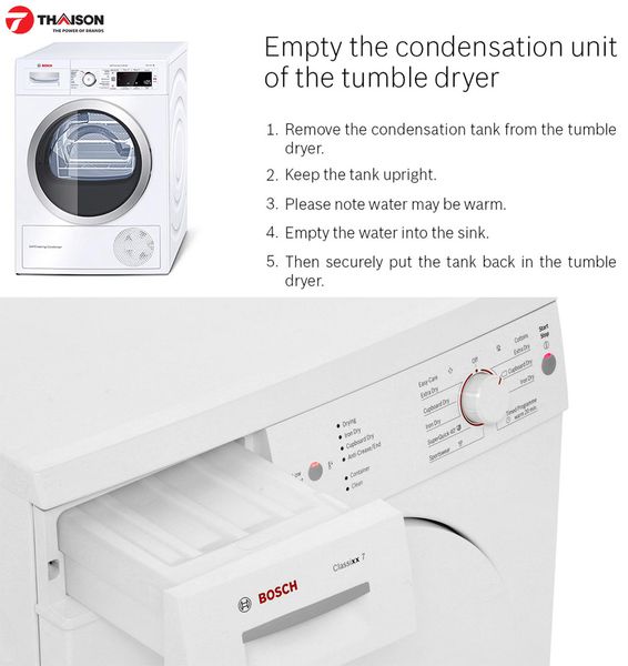 Giải đáp những câu hỏi khi sử dụng máy sấy quần áo Bosch 4