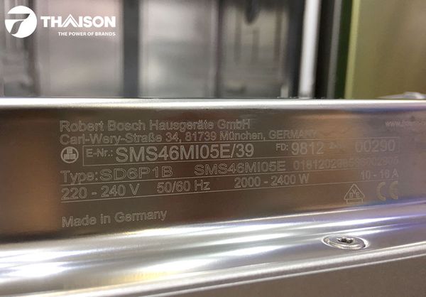 Hướng dẫn sử dụng máy rửa bát Bosch SMS46MI05E 6