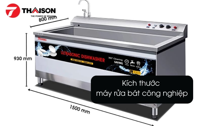 Kích thước máy rửa bát công nghiệp chính xác