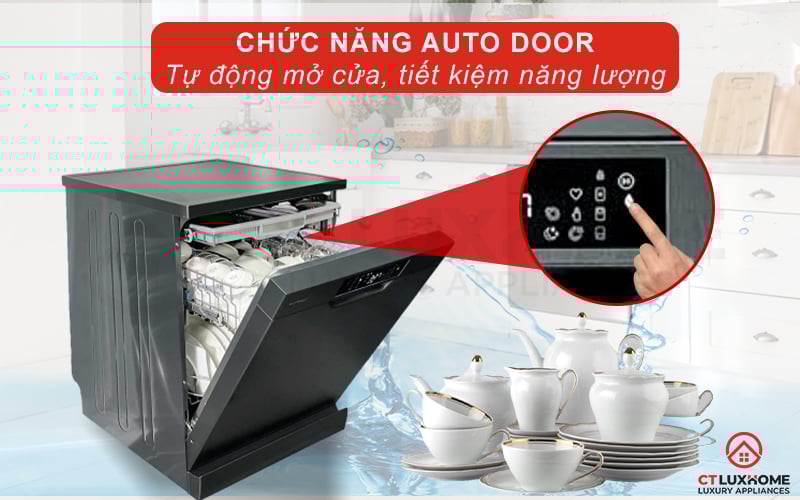 Máy rửa bát Eurosun SMS80EU15E tự độ hé cửa