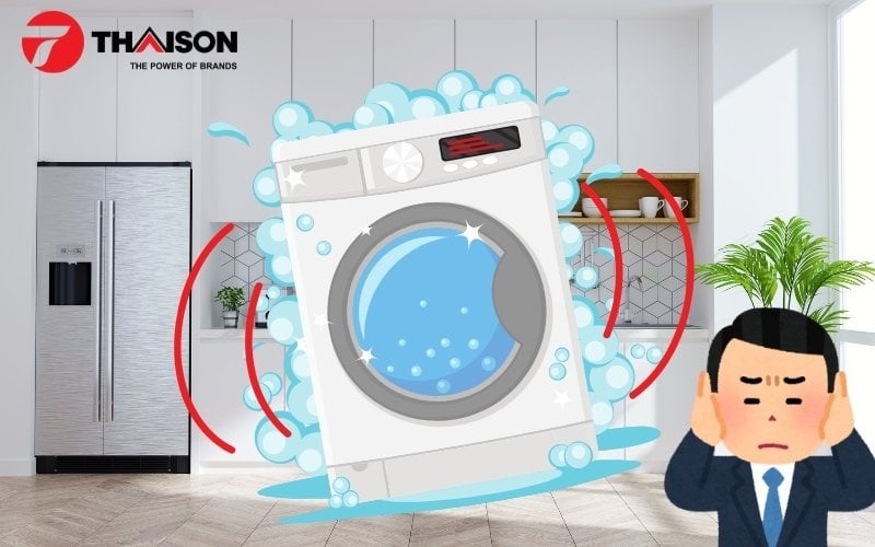 máy giặt bị rung lắc mạnh khi vắt