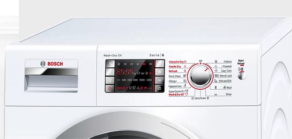 Làm quen với máy giặt - sấy quần áo Bosch