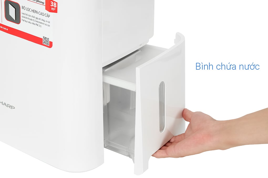 Máy hút ẩm Sharp DW-E16FA-W bình chứa