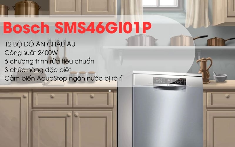 Máy rửa bát bán chạy nhất hiện tại Bosch SMS46GI01P