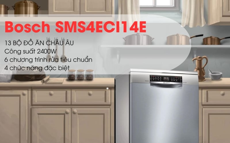 Máy rửa bát bán chạy nhất hiện tại Bosch SMS4ECI14E