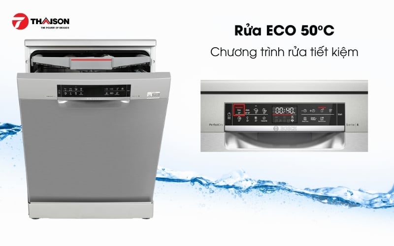 Máy rửa bát bosch sms6zci49e rửa ECO