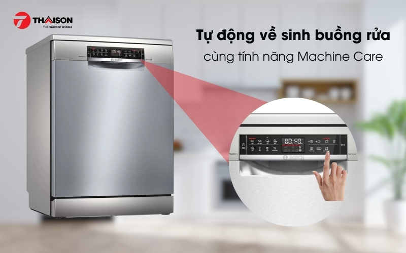 Máy rửa bát Bosch SMS8YCI01E Serie 8 tự động vệ sinh máy Machine Care