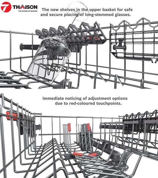 Hệ thống giỏ đựng của máy rửa bát Bosch