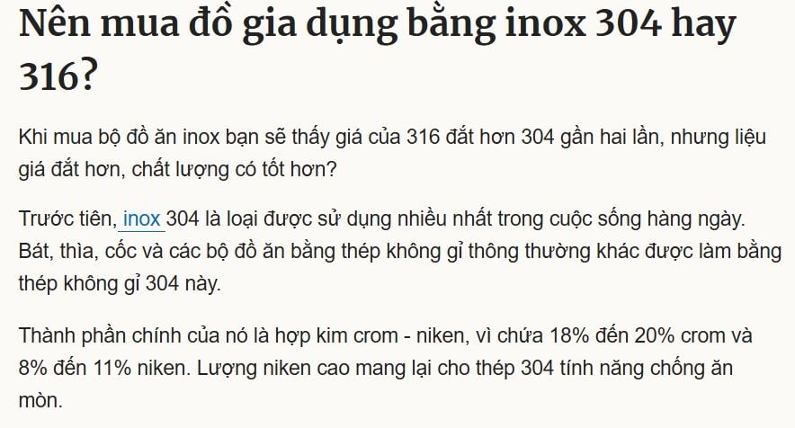 Nồi inox 304 của Đức hãng nào tốt