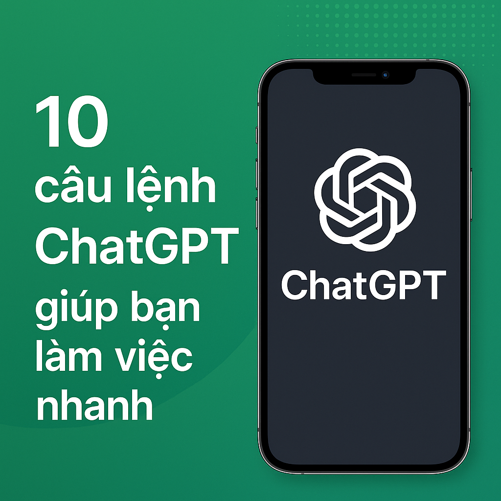 10 câu lệnh ChatGPT giúp bạn làm việc nhanh gấp đôi – Dành cho người dùng iPhone & Android