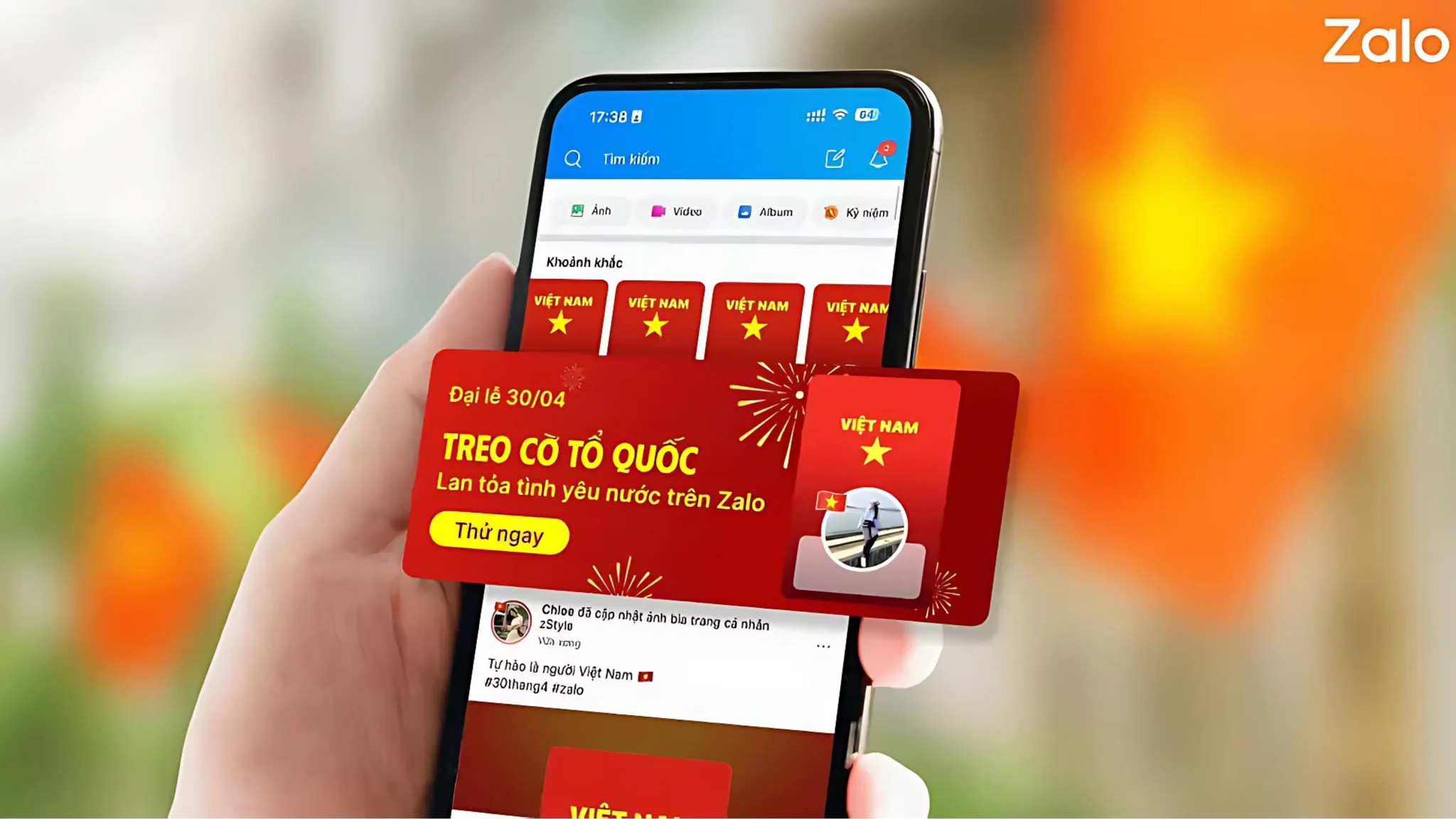 Cách đổi chủ đề cờ Tổ Quốc trên Zalo đơn giản, nhanh chóng để chào mừng 30/4