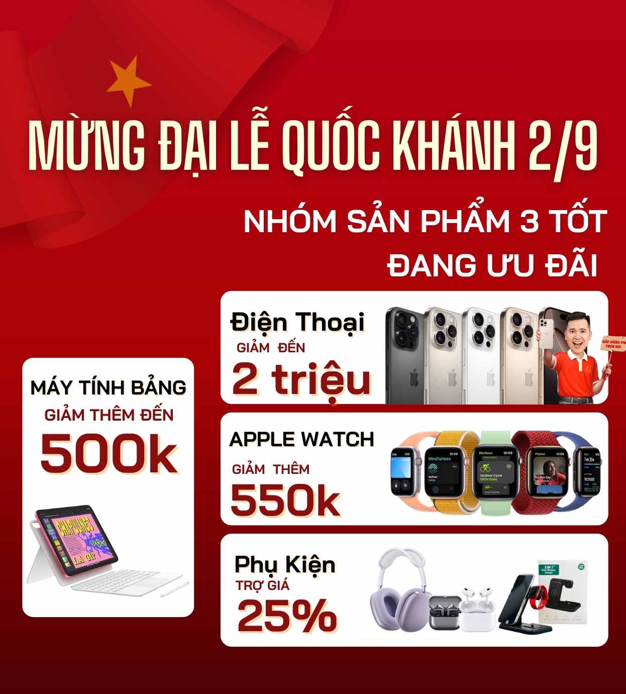 SALE TƯNG BỪNG MỪNG ĐẠI LỄ 2/9 – DI ĐỘNG 3 TỐT GIẢM GIÁ CỰC SỐC