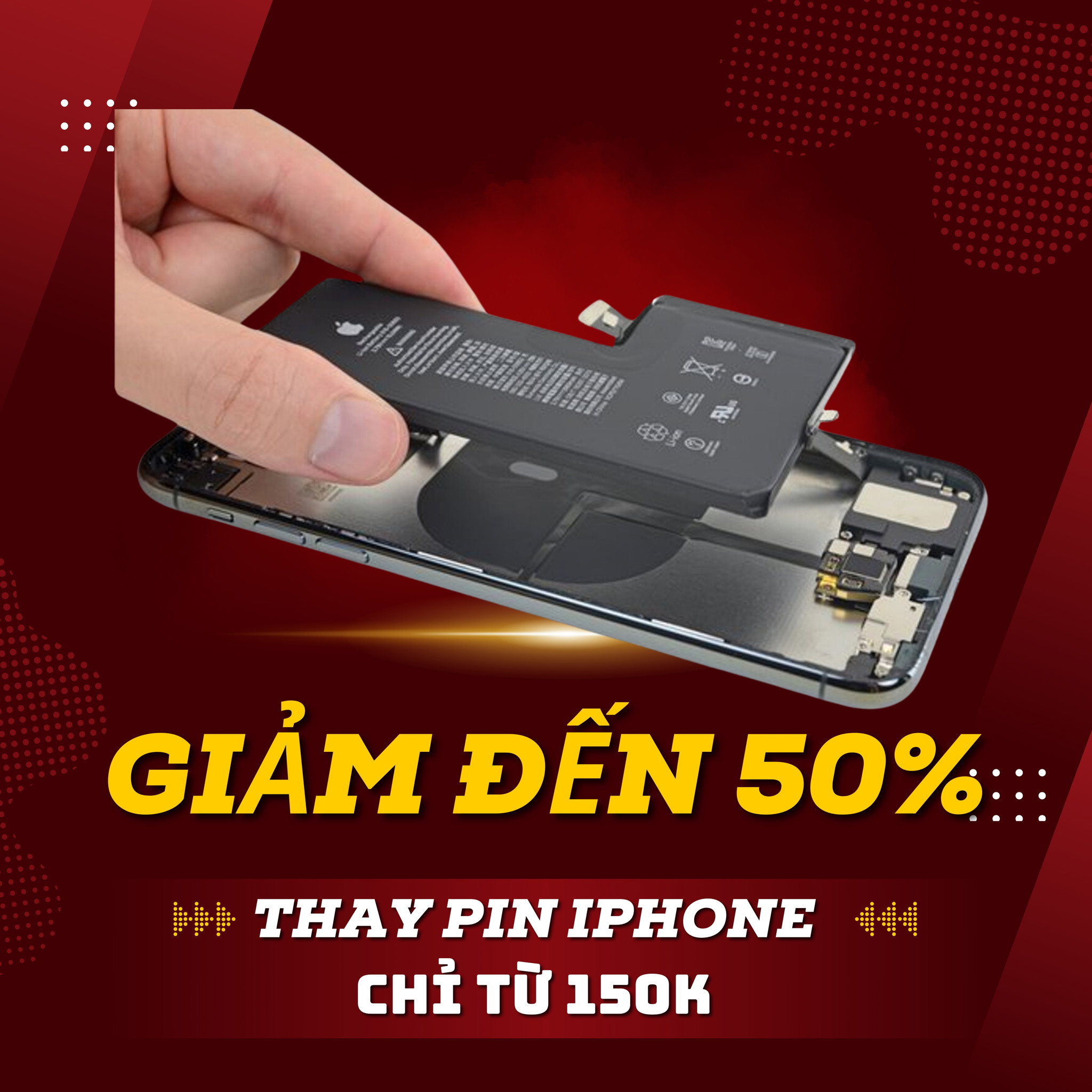 Thay Pin iPhone Chỉ Từ 150K - Trải Nghiệm Công Nghệ Thả Ga Cùng Di Động 3 Tốt