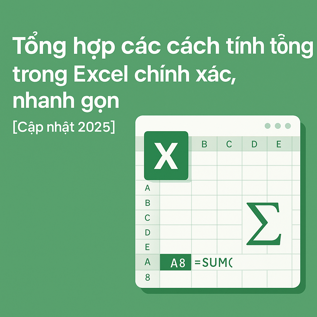 Tổng hợp các cách tính tổng trong Excel chính xác, nhanh gọn [Cập nhật 2025]