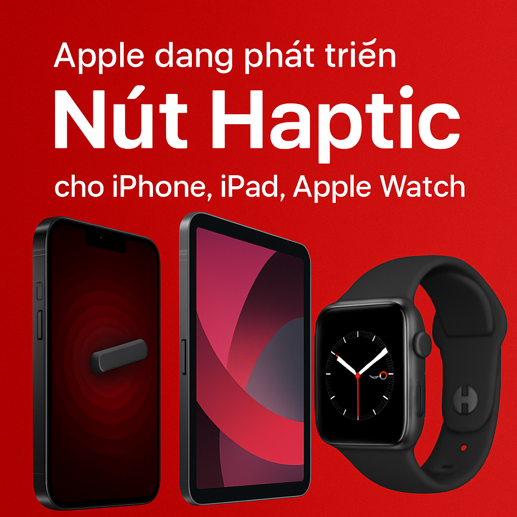 Apple âm thầm hồi sinh nút Haptic – Sẽ có mặt trên iPhone, iPad và Apple Watch?