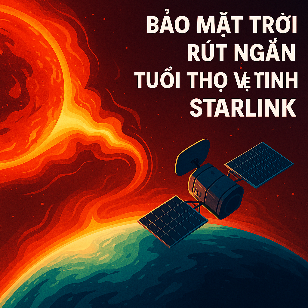 Bão Mặt Trời rút ngắn tuổi thọ vệ tinh Starlink: Hiểm họa âm thầm từ không gian
