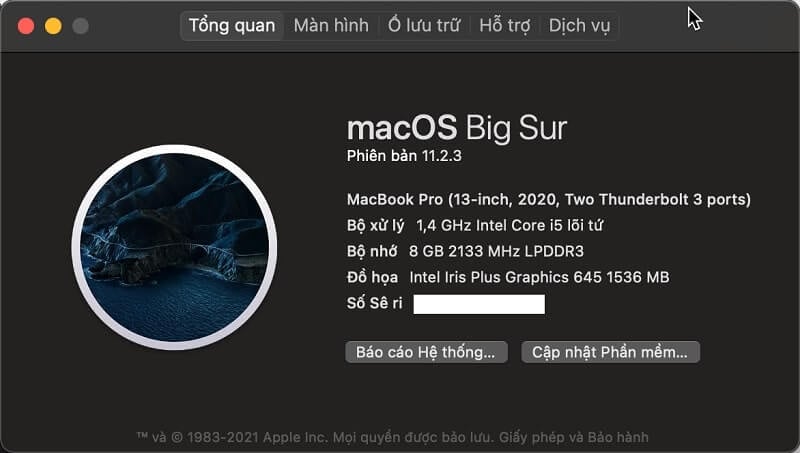Cách xem cấu hình MacBook Pro để kiểm tra thử thông số