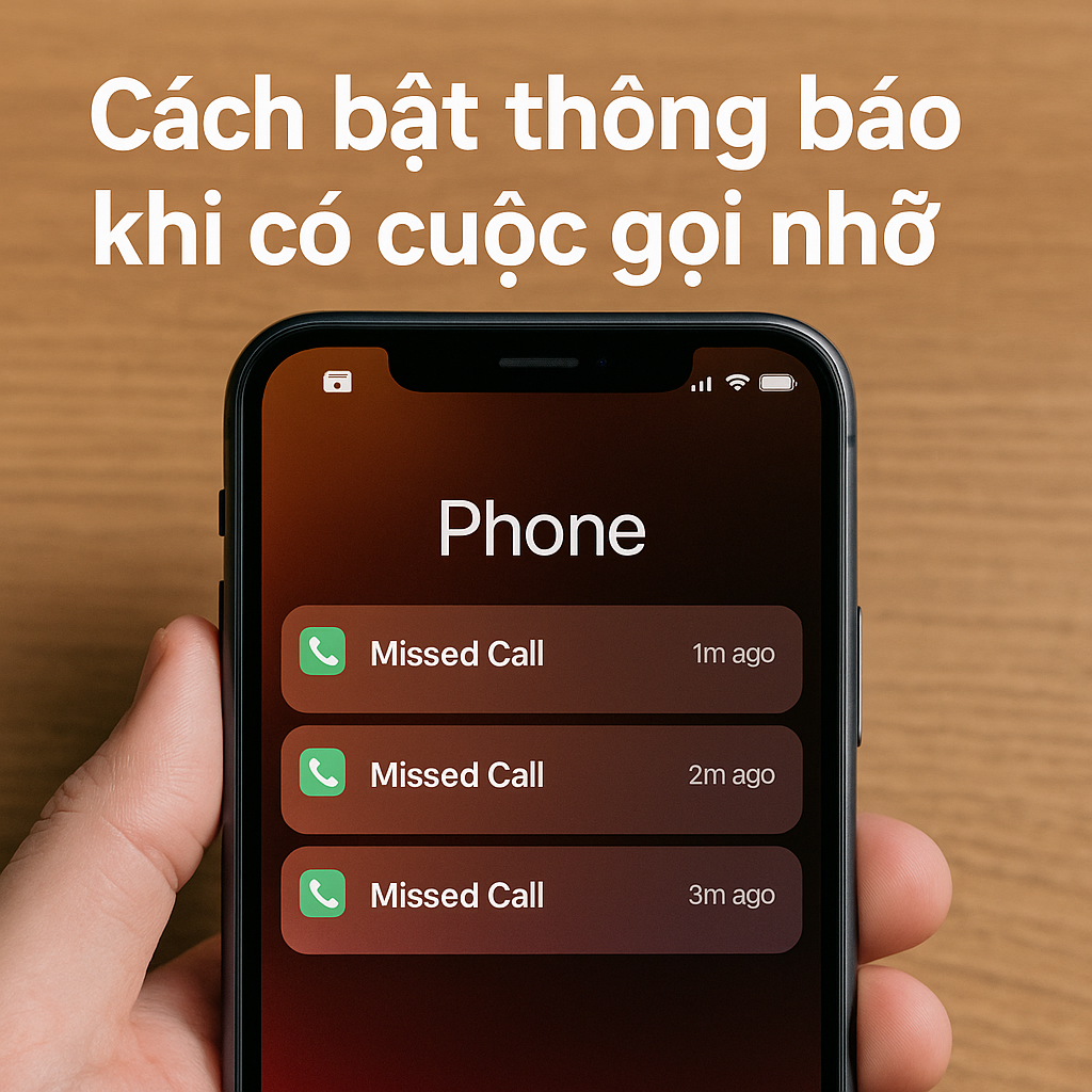 Cách bật thông báo khi có cuộc gọi nhỡ trên iPhone